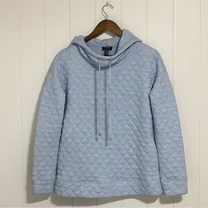 Jones New York quilted cowl neck hoodie size S